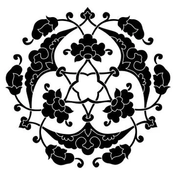 Version thirty six series designed from the ottoman pattern Stock Illustration