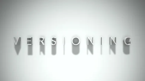 Versioning 3D title animation with shadows on a white background Stock Footage 297014261