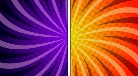Versus against background in flat comic style design with halftones. Vector.. Stock Illustration