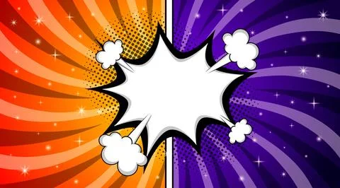 Versus against background in flat comic style design with halftones. Vector.. Stock Illustration