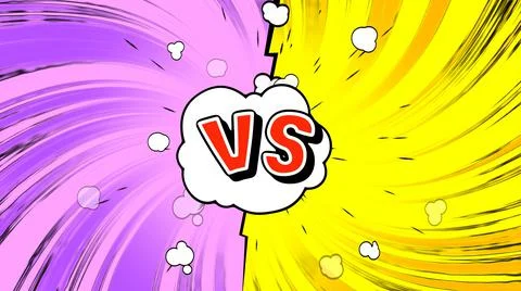 Versus anime style Illustrazione stock