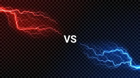 Versus background with thunderstorm effect Stock Illustration