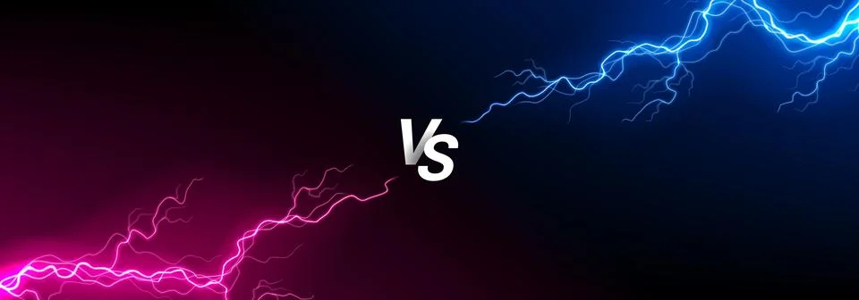 Versus background with thunderstorm effect Stock Illustration