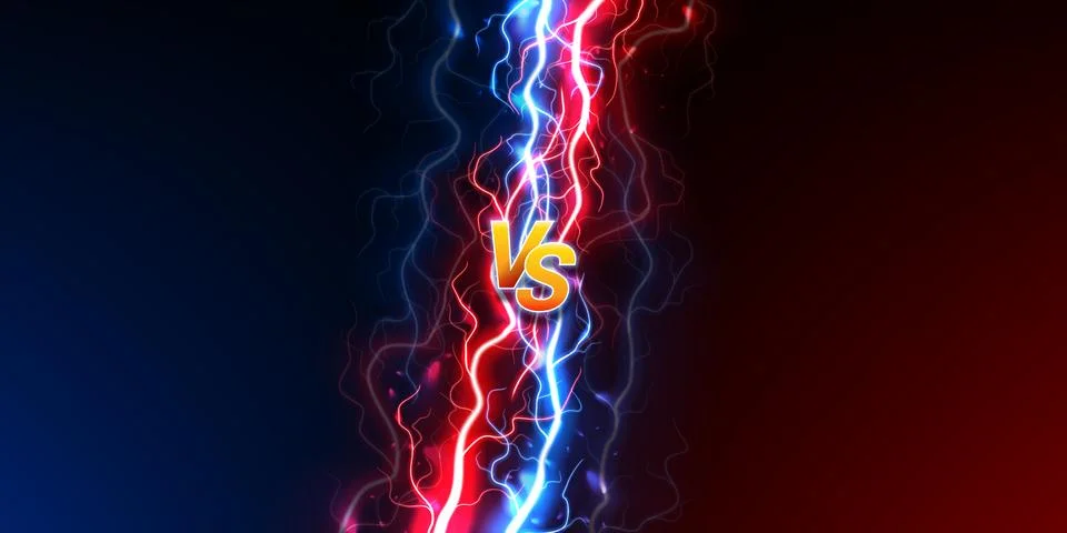Versus background with thunderstorm effect Stock Illustration