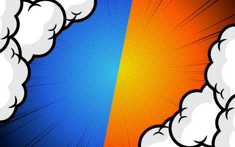 Versus banner template in comic stlye Vector Illustration. Stock Illustration