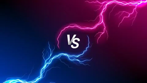 Versus banner with thunderstorm effect Stockillustratie