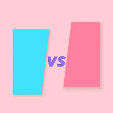 Versus banner. VS screen with frames. Paper cut effect. Element for graphic d Stock Illustration