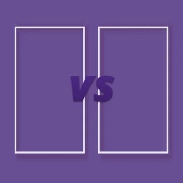 Versus banner. VS screen with frames. Element for graphic design - ad, poster Stock Illustration