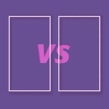 Versus banner. VS screen with frames. Paper cut effect. Element for graphic d Stock Illustration