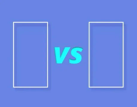 Versus banner. VS screen with frames. Paper cut effect. Element for graphic d Stock Illustration