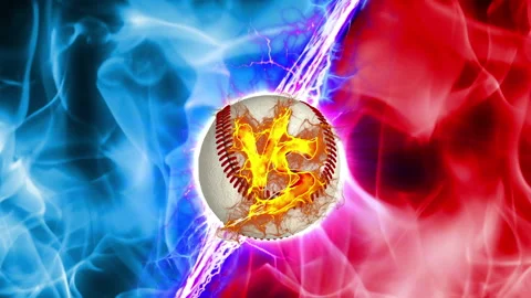 Versus base ball fire background animation Stock Footage 146112258