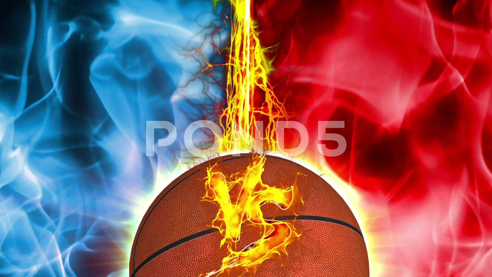 basketball ball on fire