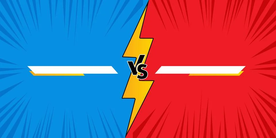 Versus Battle Background Design Template Stock Illustration