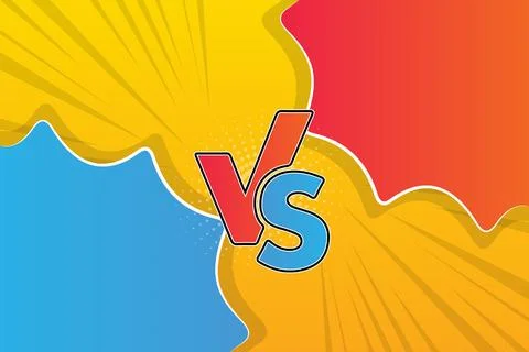 Versus Battle Background Design Template Stock Illustration