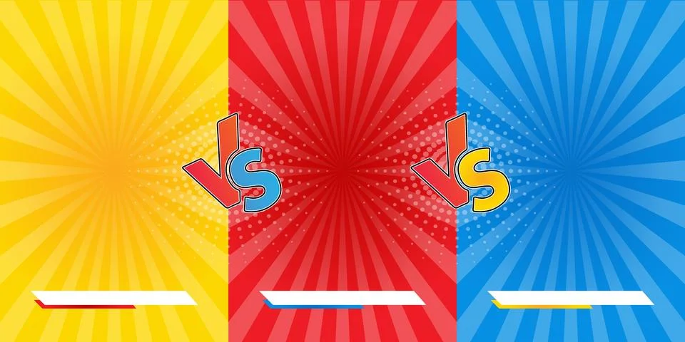 Versus Battle Background Design Template Stock Illustration