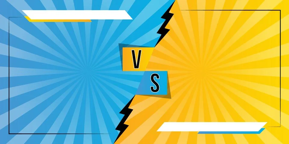 Versus Battle Background Design Template Illustrazione stock