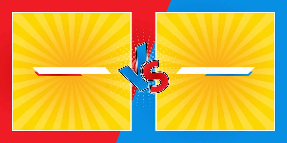 Versus Battle Background Design Template Stock Illustration