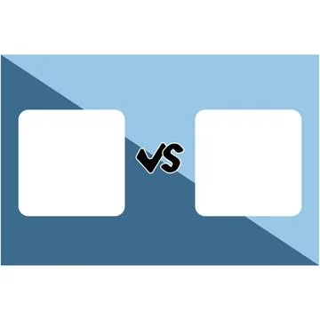 Versus Battle Competition Frame Layout Stock Illustration