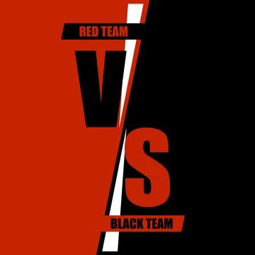 Versus battle screen background design red team versus black team 库存插图