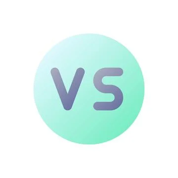 Versus button pixel perfect flat gradient color ui icon 스톡 일러스트