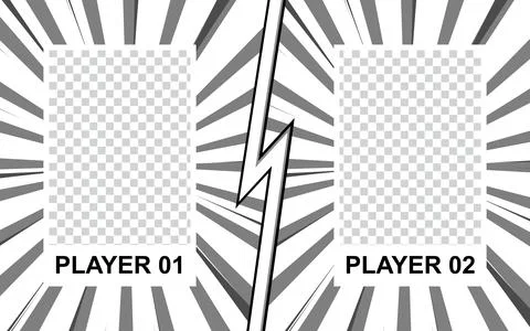 Versus comic background. Comics book clash frames on halftone stripes backg.. 스톡 일러스트