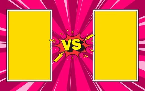 Versus comic background. Vs. comic book clash frame. Versus concept backgroun Stockillustratie