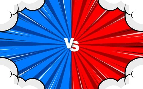 Versus comic background. Vs. comic book clash frame. Versus concept backgroun Stock Illustration