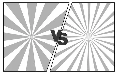 Versus comic background. Vs comic book clash frames. Versus concept backgroun 스톡 일러스트