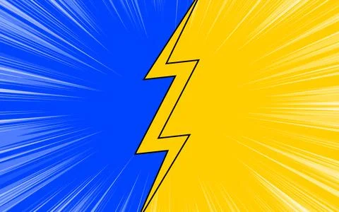 Versus comic book background. pop art battle background with lightings. Fig.. Stock Illustration