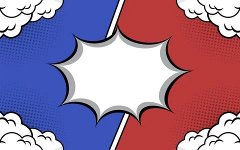 Versus comic book frame. Vs comic book clash frame on halftone line backgroun Stock Illustration