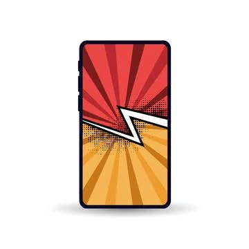 Versus comic fight background mobile phone app screen vector Stock Illustration
