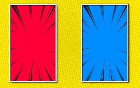 Versus comic frame for dynamic cartoon combat scenes. Suitable for comic bo.. Stock Illustration