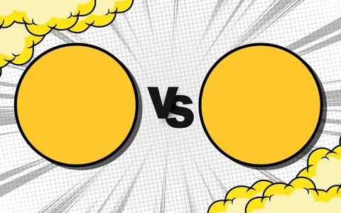 Versus comic frame for dynamic cartoon combat scenes. Suitable for comic bo.. Stock Illustration