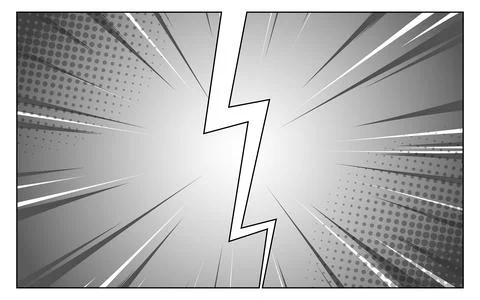 Versus comic frames. Pop art comic background with lightning effect. Vector.. イラスト素材