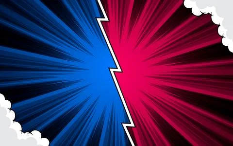 Versus comic style background. Pop art comic sunburst effect background wit.. Stock Illustration