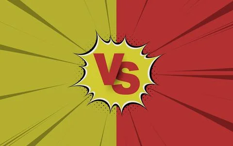 Versus comic style background. Pop art comic sunburst effect background wit.. Stock Illustration