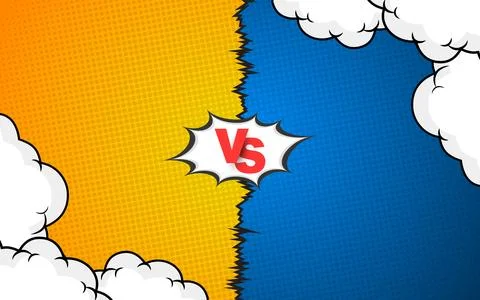 Versus in comic style background. vector illustration. 库存插图