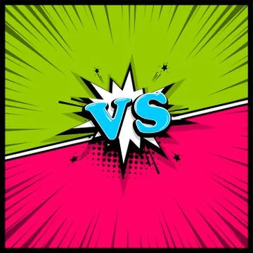 Versus comic text speech bubble Stock Illustration