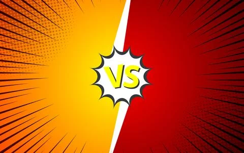 Versus Comics book empty speech bubble background. vector illustration eps 10 Stock Illustration