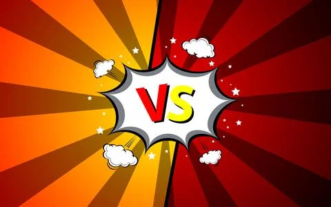 Versus Comics book empty speech bubble background. vector illustration eps 10 Stock Illustration