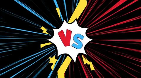 Versus concept, bold toon style Stock Illustration