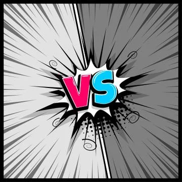 Versus empty speech box text Stock Illustration