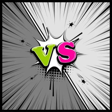 Versus empty speech box text Stock Illustration