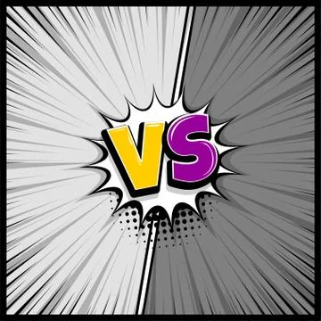 Versus empty speech box text Stock Illustration
