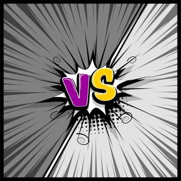 Versus empty speech box text Stock Illustration