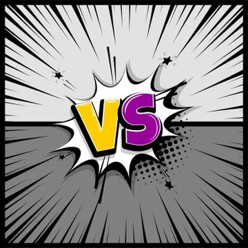 Versus empty speech box text Stock Illustration