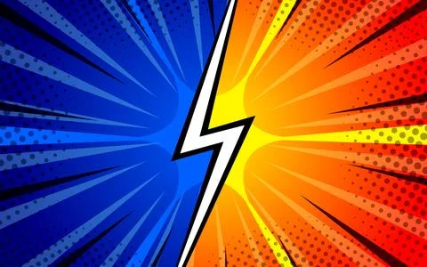 Versus fight background comic style design. Vector illustration Stock Illustration