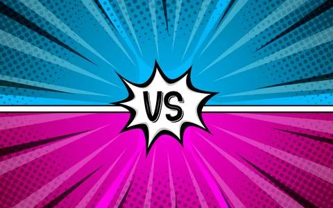 Versus fight background comic style design. Vector illustration Stock Illustration