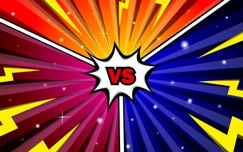 Versus fight background comic style design. Vector illustration Stock Illustration