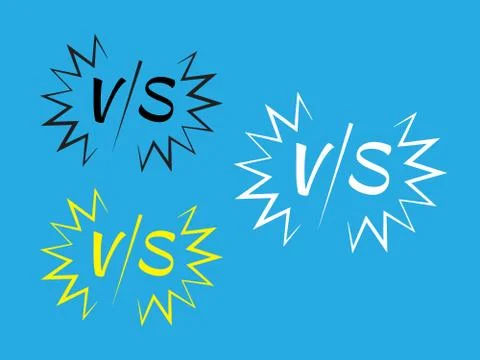 Versus fight vector signs. Vs battle logo set Illustrazione stock